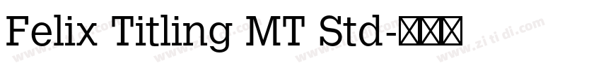 Felix Titling MT Std字体转换 Felix Titling MT Std字体转换